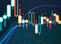 A colorful stock market or forex chart from 5starsstocks displays a series of candlestick patterns, indicating price movements over time. The chart features various lines, including trendlines and moving averages, against a dark background, perfect for identifying top stocks to invest in. | 5StarsStocks