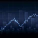 A digital image showcasing a fluctuating financial graph with a blue line representing data trends on a dark background. Various numerical values and bar charts are visible in the background, indicating financial metrics and performance analysis, highlighting the best stocks to buy in June 2024. | 5StarsStocks