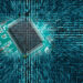 Abstract image of a central processing unit (CPU) surrounded by a grid of digital circuits, reminiscent of the intricate patterns driving the best AI stocks to buy. The circuit board extends outwards, creating a visual effect of depth and complexity in shades of teal and black. | 5StarsStocks