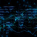 Digital illustration of stock market data with glowing blue graphs, numerical values, candlestick charts, and a faint world map in the background, representing global financial trading and analytics. | 5StarsStocks
